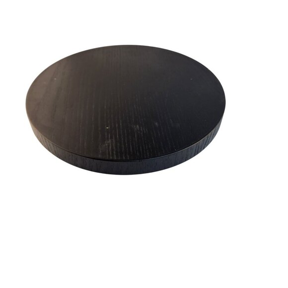 Black Round Wooden Serving Tray - Minimalist Display Design - Picture 9 of 10